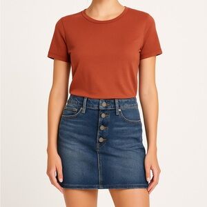 NWT Else Button Up Denim Skirt